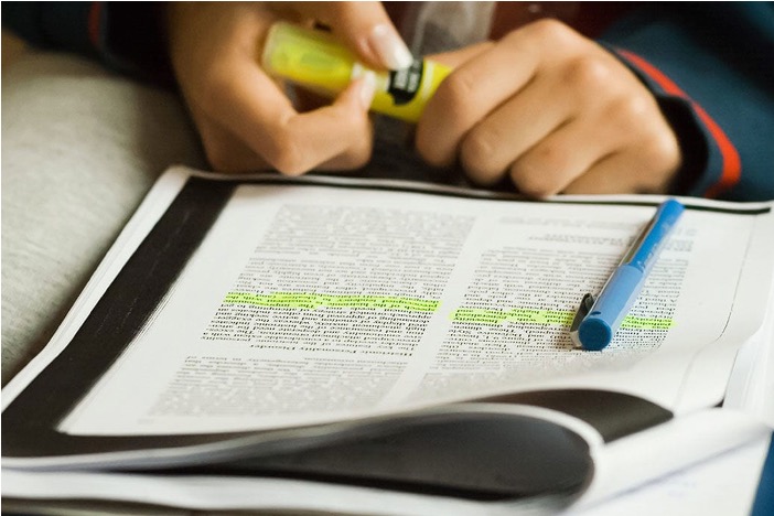 Warm sunlit office interior